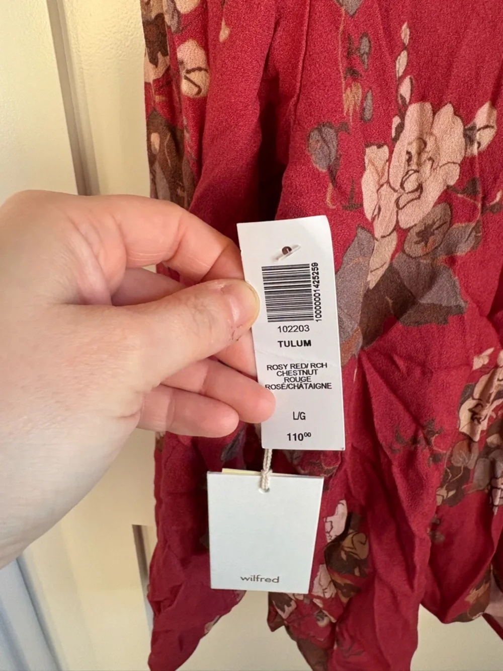 Aritzia Tulum Blouse  Rust Floral - Picture 6 of 9